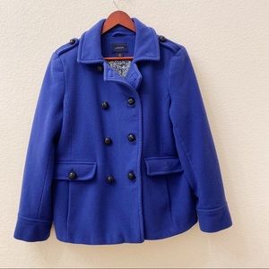 Land’s End Wool Double Breasted Short Peacoat, 16